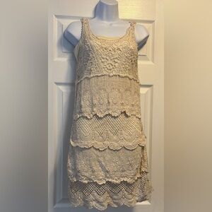 Elegant Cream Lace Dress